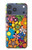 S3281 Motif coloré Hippie Fleurs Etui Coque Housse pour iPhone 17 Pro Max, 18 Pro Max