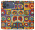 S3409 Carrés cercles concentriques Etui Coque Housse pour iPhone 17 Pro Max, 18 Pro Max