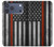 S3472 sapeur pompier Rouge mince ligne Drapeau Etui Coque Housse pour iPhone 17 Pro Max
