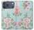 S3494 Rose à pois millésimé Etui Coque Housse pour iPhone 17 Pro Max, 18 Pro Max
