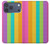 S3678 Vertical arc-en-ciel coloré Etui Coque Housse pour iPhone 17 Pro Max