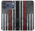 S3687 Drapeau américain de pompier mince ligne rouge Etui Coque Housse pour iPhone 17 Pro Max, 18 Pro Max