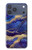 S3906 Marbre violet bleu marine Etui Coque Housse pour iPhone 17 Pro Max, 18 Pro Max