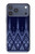 S3950 Motif textile thaïlandais bleu Etui Coque Housse pour iPhone 17 Pro Max