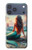 S4006 Peinture à l'huile Sirène Etui Coque Housse pour iPhone 17 Pro Max, 18 Pro Max
