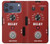 S4011 Graphique de guitare analogique rouge avec delay Etui Coque Housse pour iPhone 17 Pro Max, 18 Pro Max