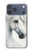 S4025 Peinture de cheval blanc Etui Coque Housse pour iPhone 17 Pro Max, 18 Pro Max