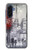 S1295 Peinture Eiffel de Paris Etui Coque Housse pour Samsung Galaxy A17