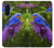 S1565 Oiseau bleu de bonheur Bleu Oiseau Etui Coque Housse pour Samsung Galaxy A17