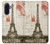 S2108 Tour Eiffel de Paris Carte postale Etui Coque Housse pour Samsung Galaxy A17, A18