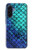 S3047 Vert Sirène écailles de poisson Etui Coque Housse pour Samsung Galaxy A17, A18
