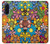 S3281 Motif coloré Hippie Fleurs Etui Coque Housse pour Samsung Galaxy A17