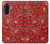 S3354 Rouge classique Bandana Etui Coque Housse pour Samsung Galaxy A17, A18