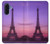 S3447 Paris Eiffel Le coucher du soleil Etui Coque Housse pour Samsung Galaxy A17