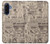 S3819 Papier Vintage rétro Etui Coque Housse pour Samsung Galaxy A17, A18