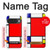 S0157 Composition Rouge Bleu Jaune Etui Coque Housse pour Google Pixel 10, 10 Pro