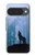 S0935 Loup Hurlant dans la forêt Etui Coque Housse pour Google Pixel 10, 10 Pro
