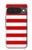 S2364 Rouge et blanc rayé Etui Coque Housse pour Google Pixel 10, 10 Pro