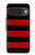 S2638 Noir et Rouge rayé Etui Coque Housse pour Google Pixel 10, 10 Pro