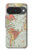 S3418 Carte du monde millésimé Etui Coque Housse pour Google Pixel 10, 10 Pro
