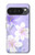 S2361 Fleurs blanches Violet Etui Coque Housse pour Google Pixel 10 Pro XL