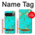 S2377 Turquoise Texture Motif imprimé Gemme Etui Coque Housse pour Google Pixel 10 Pro XL