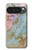 S3717 Imprimé graphique en marbre bleu pastel or rose Etui Coque Housse pour Google Pixel 10 Pro XL