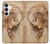 S1045 Leonardo da Vinci Femme Head Etui Coque Housse pour Samsung Galaxy S25 FE