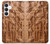 S1307 Poissons Sculpture sur bois imprimé graphique Etui Coque Housse pour Samsung Galaxy S25 FE, S26 FE