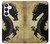 S1482 Peinture Noir dragon Etui Coque Housse pour Samsung Galaxy S25 FE