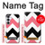 S1849 Rose Noir Chevron Zigzag Etui Coque Housse pour Samsung Galaxy S25 FE