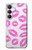 S2214 Bisous Lèvres roses Etui Coque Housse pour Samsung Galaxy S25 FE
