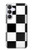 S2492 Noir et blanc Damier Etui Coque Housse pour Samsung Galaxy S25 FE