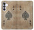 S2928 Ace Carte pique millésimé Etui Coque Housse pour Samsung Galaxy S25 FE, S26 FE