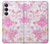 S3036 Flore de fleur rose douce Etui Coque Housse pour Samsung Galaxy S25 FE