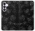 S3153 Noir Roses Etui Coque Housse pour Samsung Galaxy S25 FE
