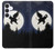 S3323 Voler l'Eléphant Nuit de pleine lune Etui Coque Housse pour Samsung Galaxy S25 FE