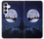 S3508 Noël Père Noël Lune Etui Coque Housse pour Samsung Galaxy S25 FE