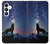 S3555 Loup Hurlant Million étoiles Etui Coque Housse pour Samsung Galaxy S25 FE