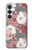 S3716 Motif floral rose Etui Coque Housse pour Samsung Galaxy S25 FE