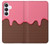 S3754 Cornet de crème glacée à la fraise Etui Coque Housse pour Samsung Galaxy S25 FE, S26 FE