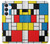S3814 Composition de dessin au trait Piet Mondrian Etui Coque Housse pour Samsung Galaxy S25 FE