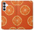 S3946 Motif orange sans couture Etui Coque Housse pour Samsung Galaxy S25 FE
