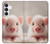 S3979 Bébé cochon mignon Etui Coque Housse pour Samsung Galaxy S25 FE, S26 FE