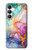 S4001 Lilas abstrait multicolore, émeraude Etui Coque Housse pour Samsung Galaxy S25 FE