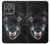 S2823 Noir Loup Bleu Yeux Visage Etui Coque Housse pour Motorola Edge (2025)