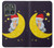 S2849 Mignon Lune Nuit Sleepy Chouette Etui Coque Housse pour Motorola Edge (2025)