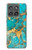S2906 Aqua Turquoise Pierre Etui Coque Housse pour Motorola Edge (2025)