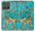 S2906 Aqua Turquoise Pierre Etui Coque Housse pour Motorola Edge (2025)