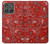 S3354 Rouge classique Bandana Etui Coque Housse pour Motorola Edge (2025)